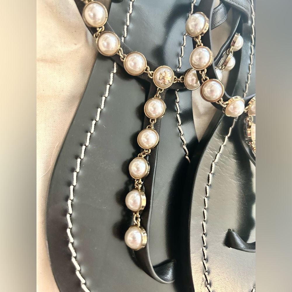 Tory Burch Emmy Pearl Strap Sandals - Picture 6 of 10